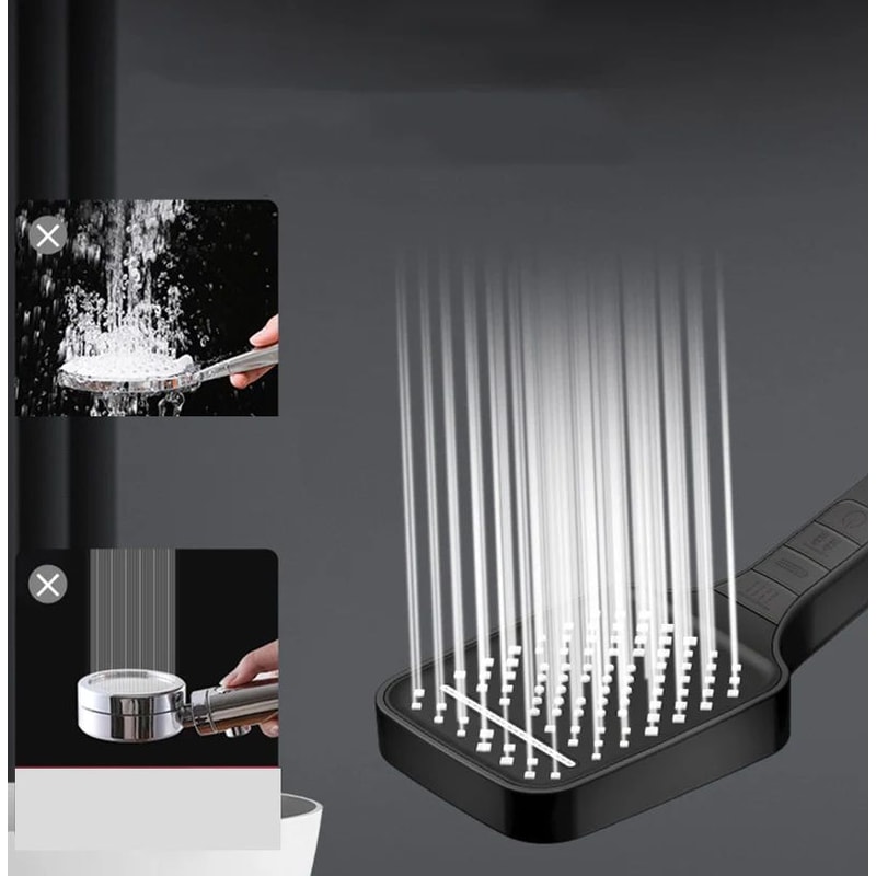 High Pressure Shower Head 7 Mode Adjustable Water Saving Shower Set 4