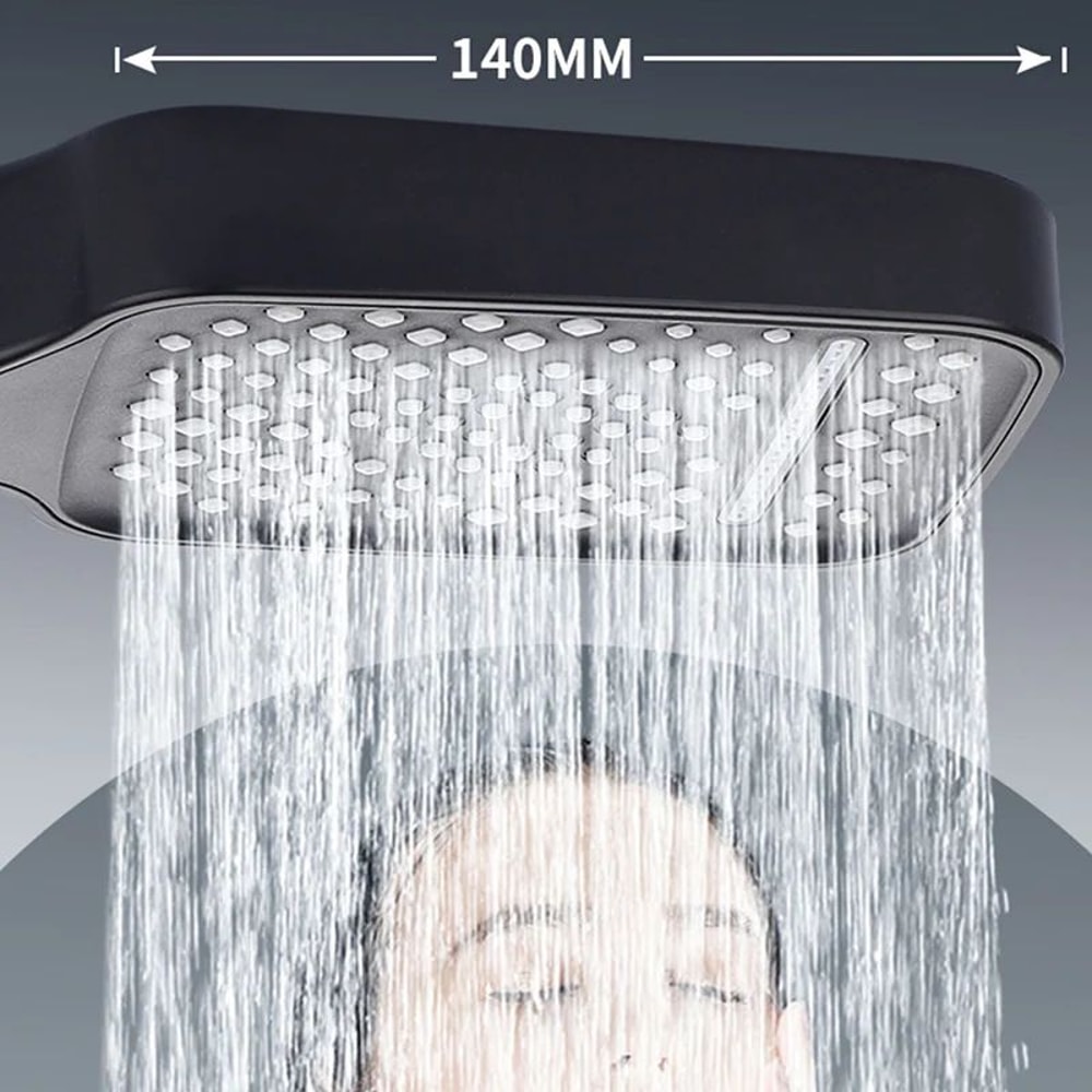 High Pressure Shower Head 7 Mode Adjustable Water Saving Shower Set 5
