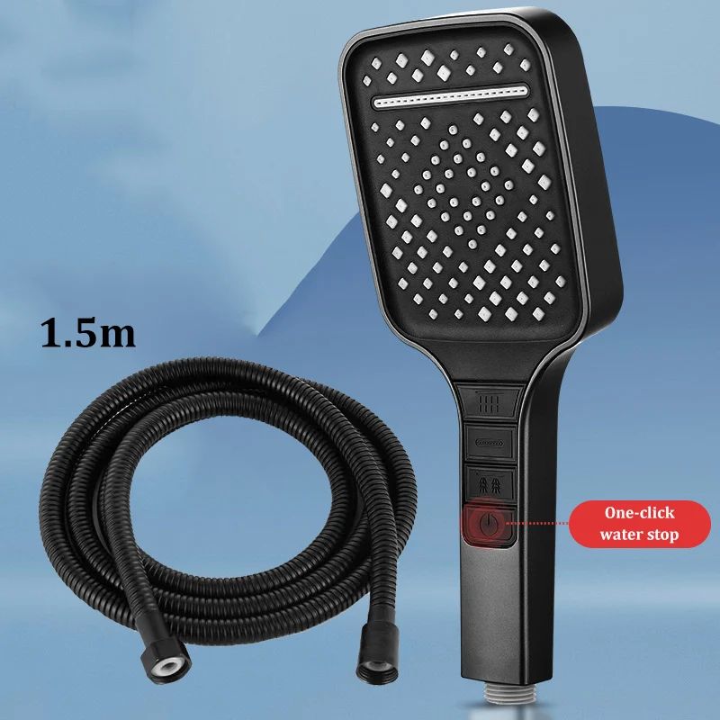 High Pressure Shower Head 7 Mode Adjustable Water Saving Shower Set 7