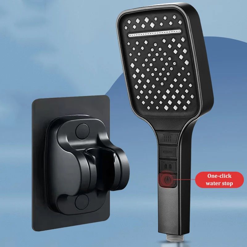 High Pressure Shower Head 7 Mode Adjustable Water Saving Shower Set 8