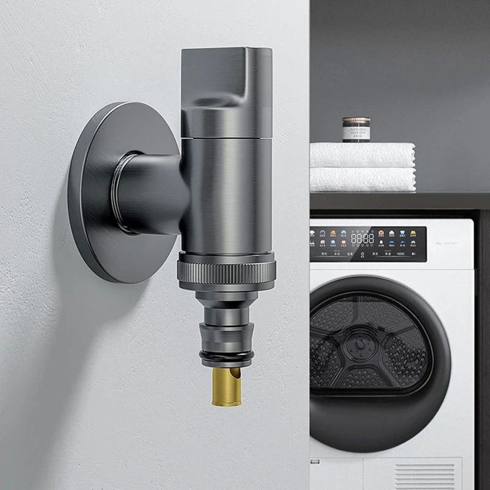 Automatic Water Stop Washing Machine Faucet Valve Connector 1