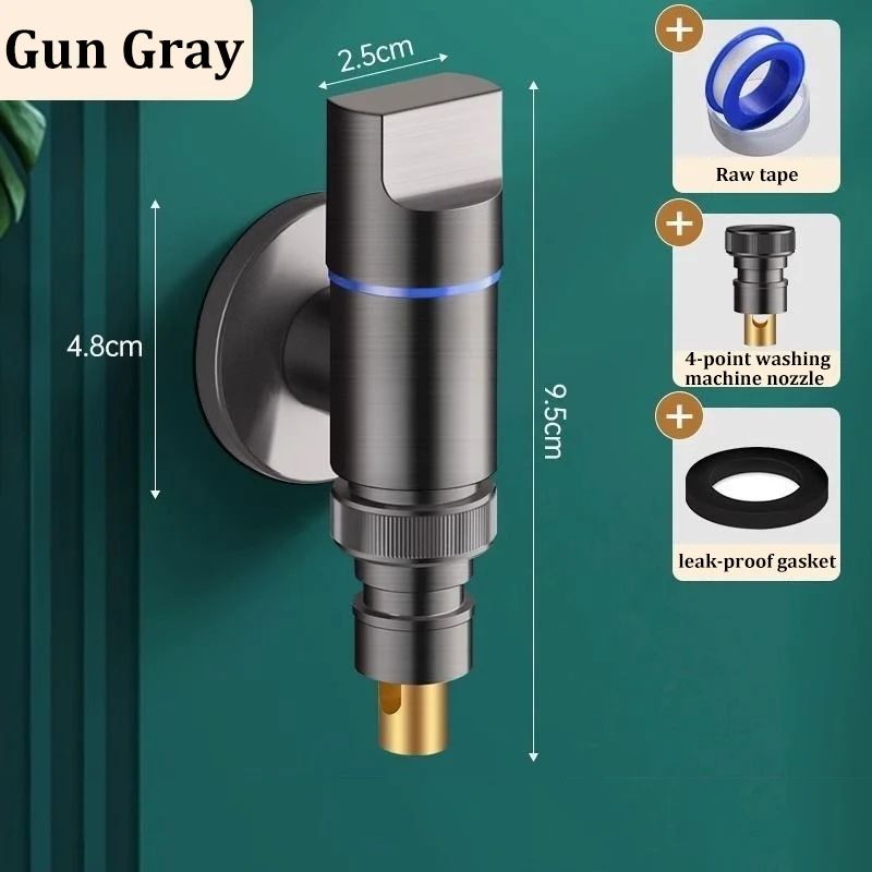 Automatic Water Stop Washing Machine Faucet Valve Connector 7