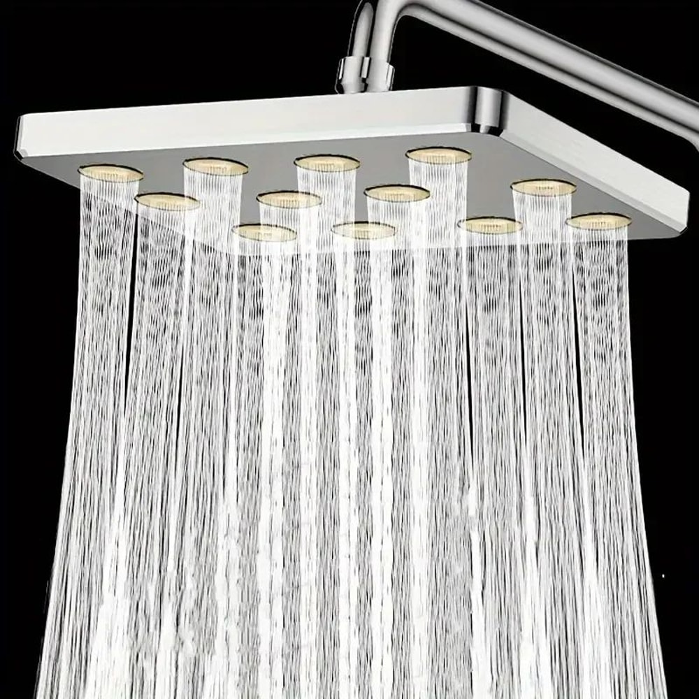 10 Inch High Pressure Rainfall Shower Head Overhead Bathroom Sprayer 1
