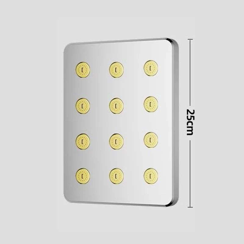 10 Inch High Pressure Rainfall Shower Head Overhead Bathroom Sprayer 5