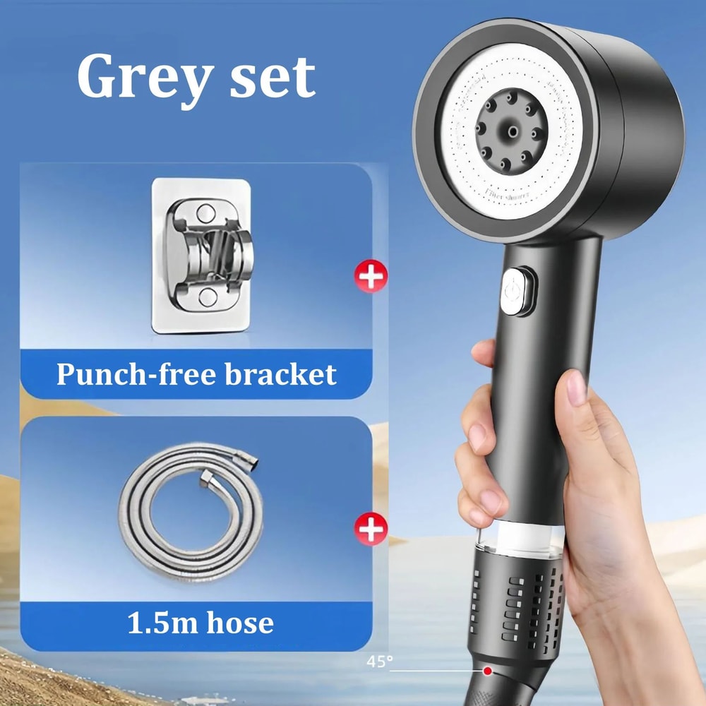 High Pressure Filter Shower Head 4 Mode Water Purifying Shower 9