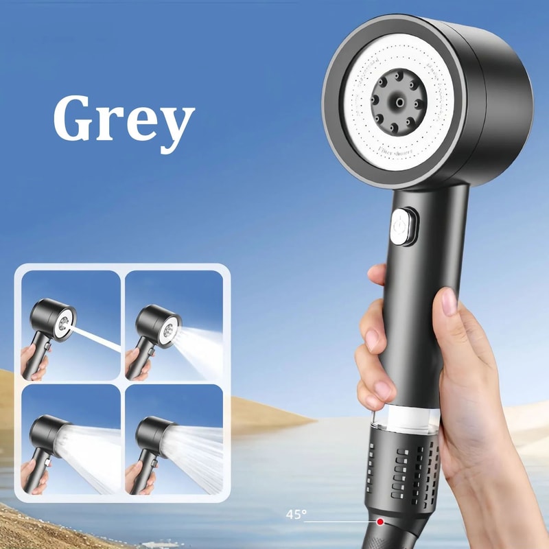 High Pressure Filter Shower Head 4 Mode Water Purifying Shower 8