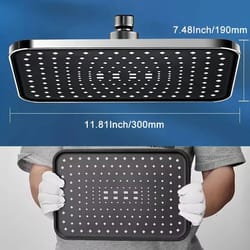 12 inch high pressure rainfall shower head adjustable wide coverage