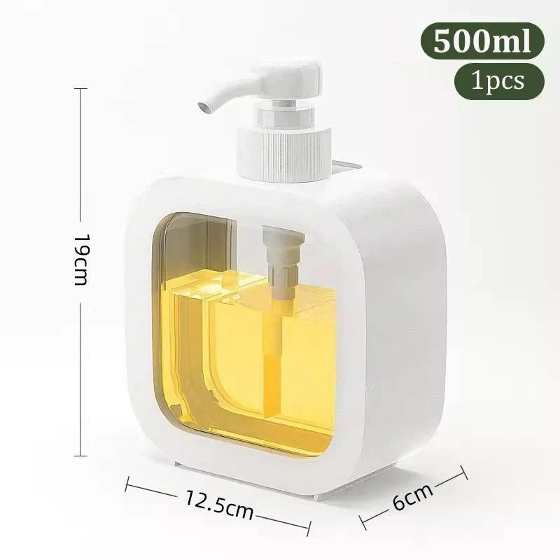 Transparent Soap Dispenser Bottle Refillable Lotion Pump Container 9
