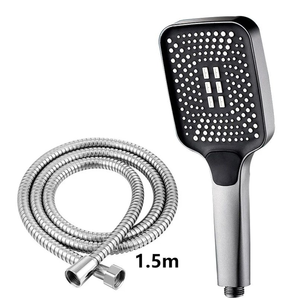 High Pressure Adjustable Shower Head Square Design Bathroom Shower Set 11