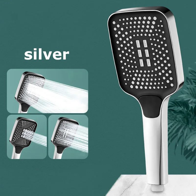 High Pressure Adjustable Shower Head Square Design Bathroom Shower Set 14