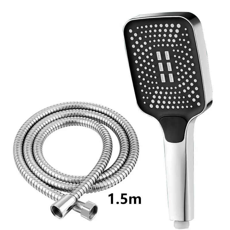 High Pressure Adjustable Shower Head Square Design Bathroom Shower Set 15