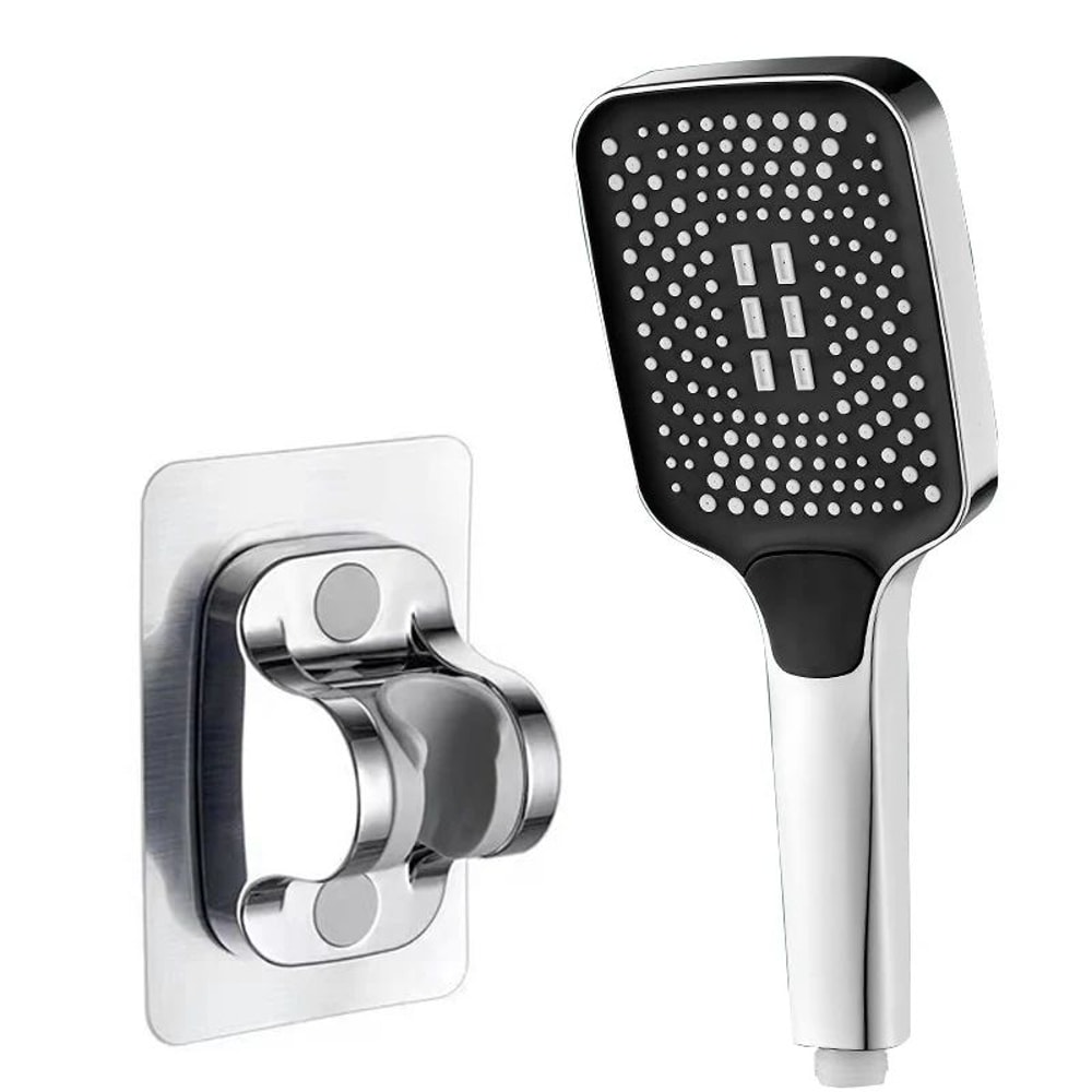 High Pressure Adjustable Shower Head Square Design Bathroom Shower Set 16