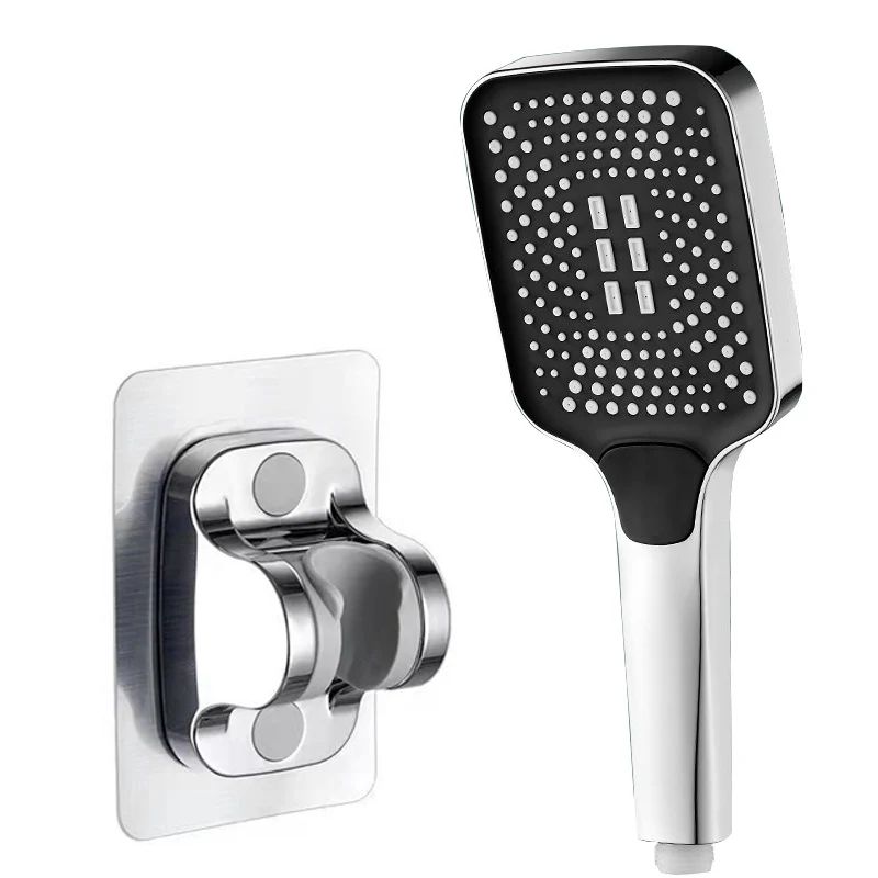 High Pressure Adjustable Shower Head Square Design Bathroom Shower Set 16