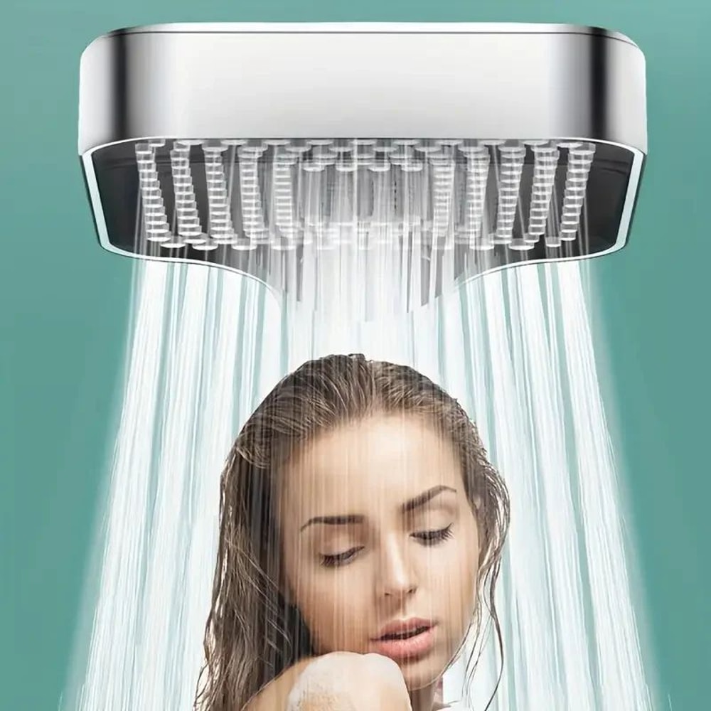 High Pressure Adjustable Shower Head Square Design Bathroom Shower Set 3