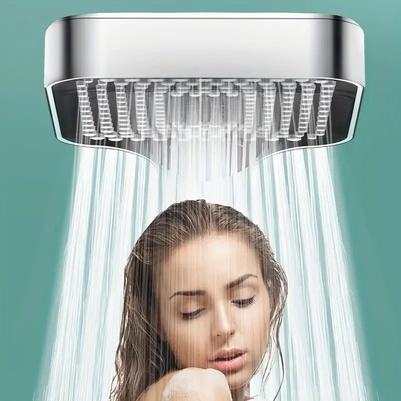 High Pressure Adjustable Shower Head Square Design Bathroom Shower Set 3