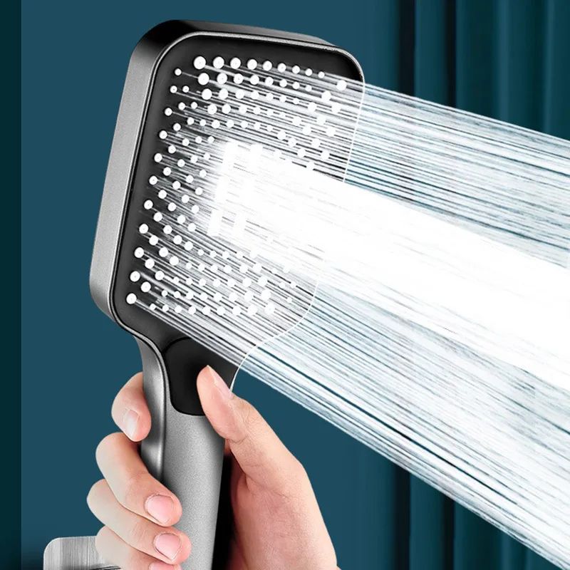 High Pressure Adjustable Shower Head Square Design Bathroom Shower Set 4