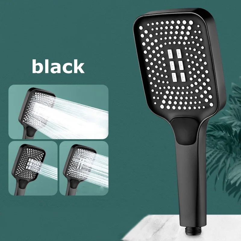 High Pressure Adjustable Shower Head Square Design Bathroom Shower Set 6
