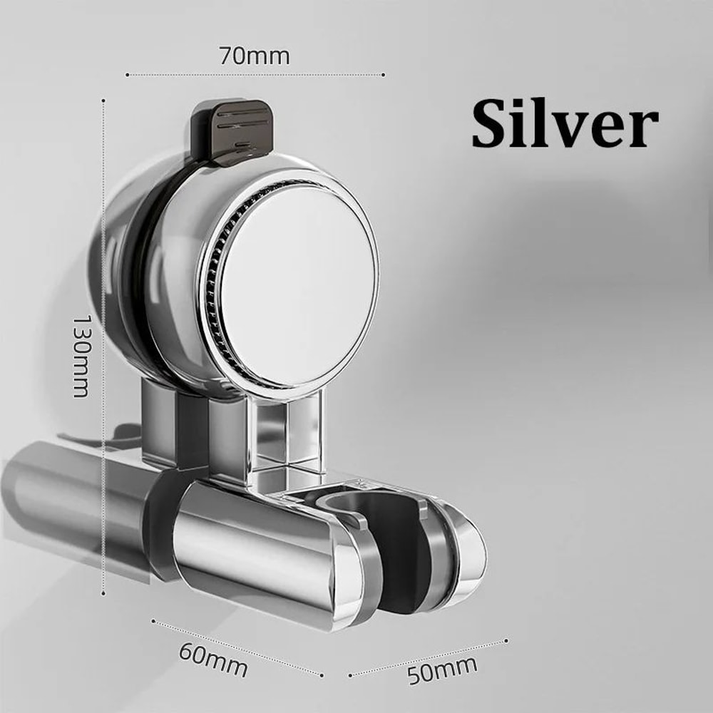 Adjustable Shower Head Holder Suction Cup Wall Mount Bracket 8