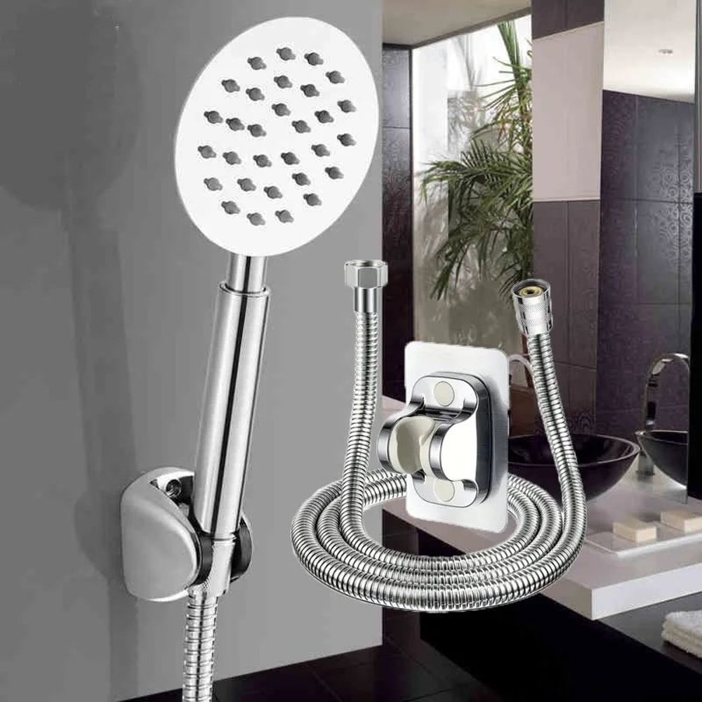 High Pressure Handheld Shower Head Stainless Steel Bathroom Set 7