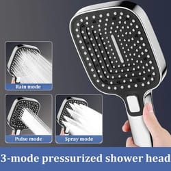 high pressure 3 mode rainfall shower head large panel bathroom set