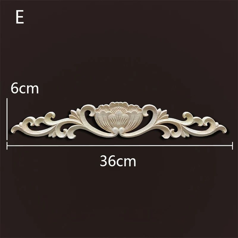 Premium Vintage Wood Appliques Decorative Furniture Onlays Floral Carved Accent Set 10