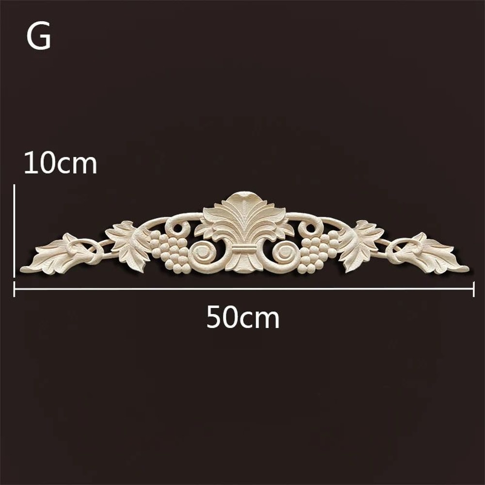 Premium Vintage Wood Appliques Decorative Furniture Onlays Floral Carved Accent Set 12