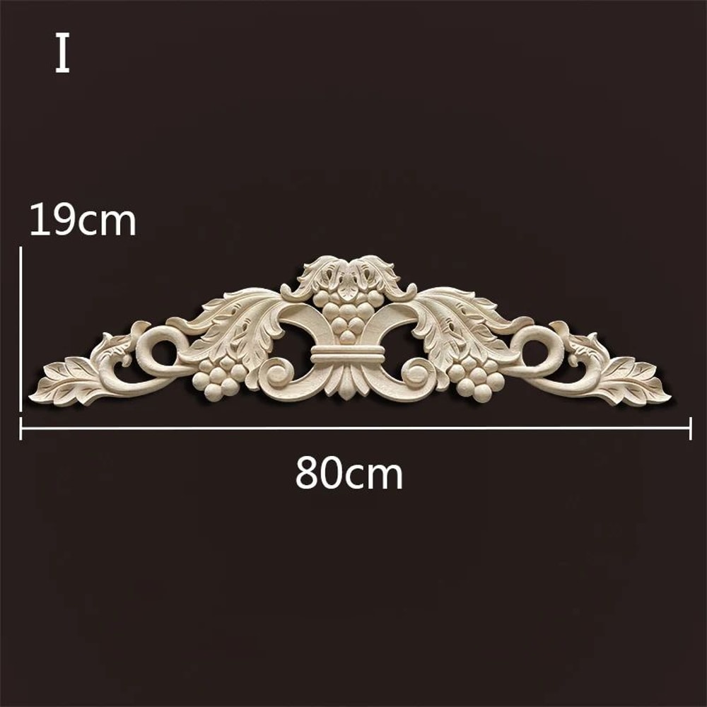 Premium Vintage Wood Appliques Decorative Furniture Onlays Floral Carved Accent Set 17