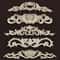 Premium Vintage Wood Appliques Decorative Furniture Onlays Floral Carved Accent Set 1