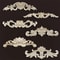 Premium Vintage Wood Appliques Decorative Furniture Onlays Floral Carved Accent Set 3