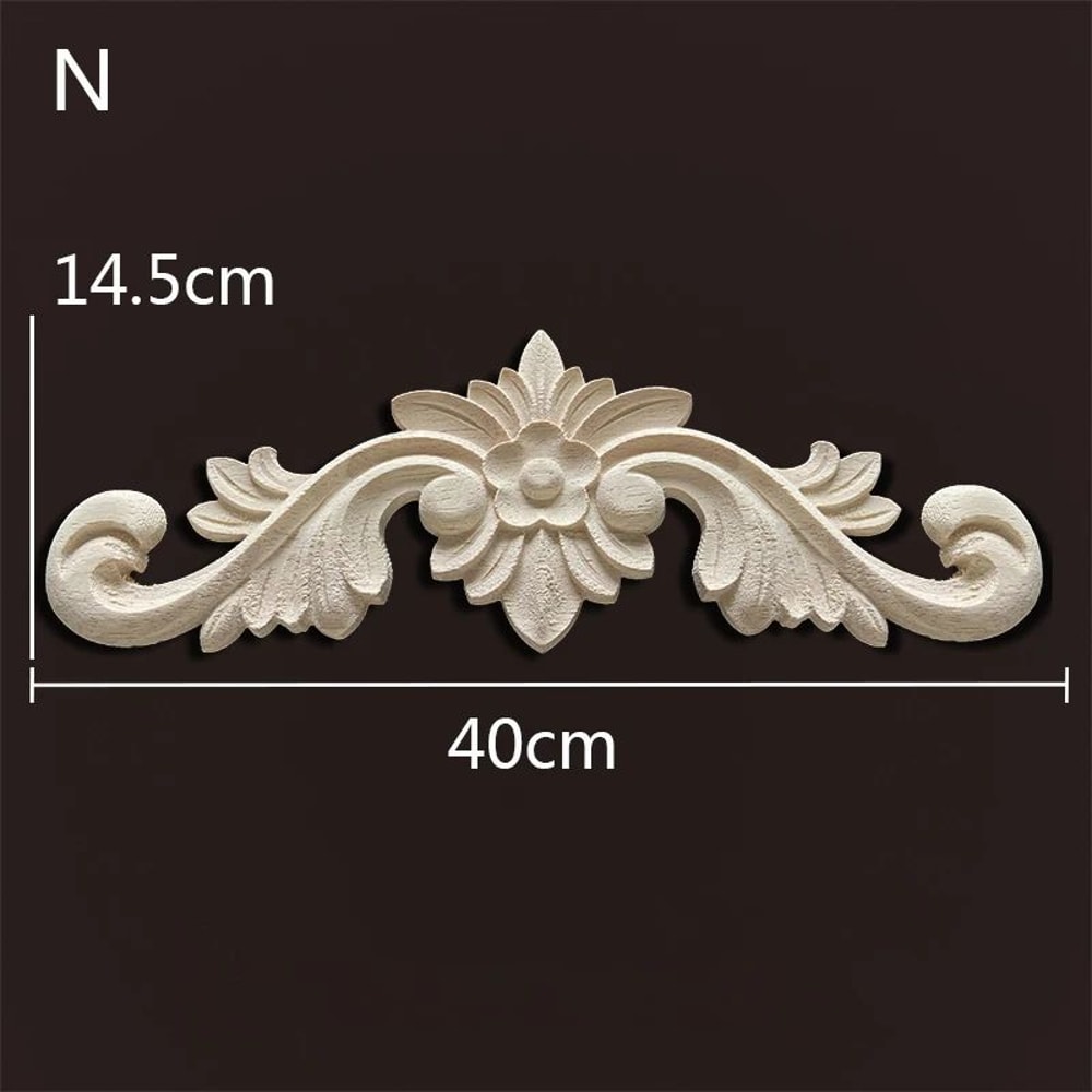 Premium Vintage Wood Appliques Decorative Furniture Onlays Floral Carved Accent Set 20