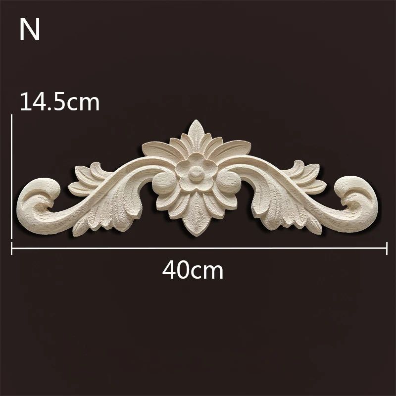 Premium Vintage Wood Appliques Decorative Furniture Onlays Floral Carved Accent Set 20