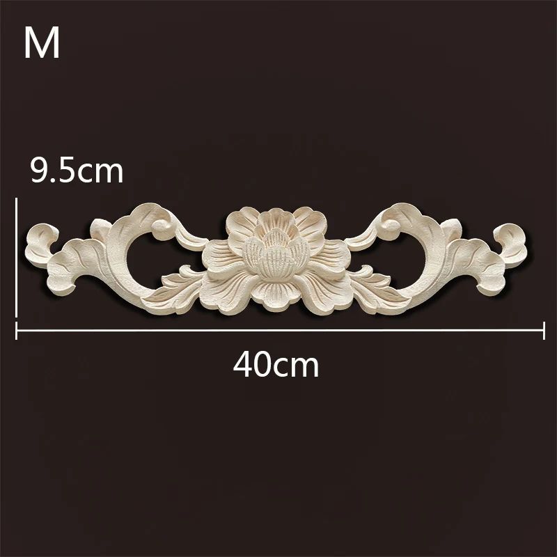 Premium Vintage Wood Appliques Decorative Furniture Onlays Floral Carved Accent Set 24