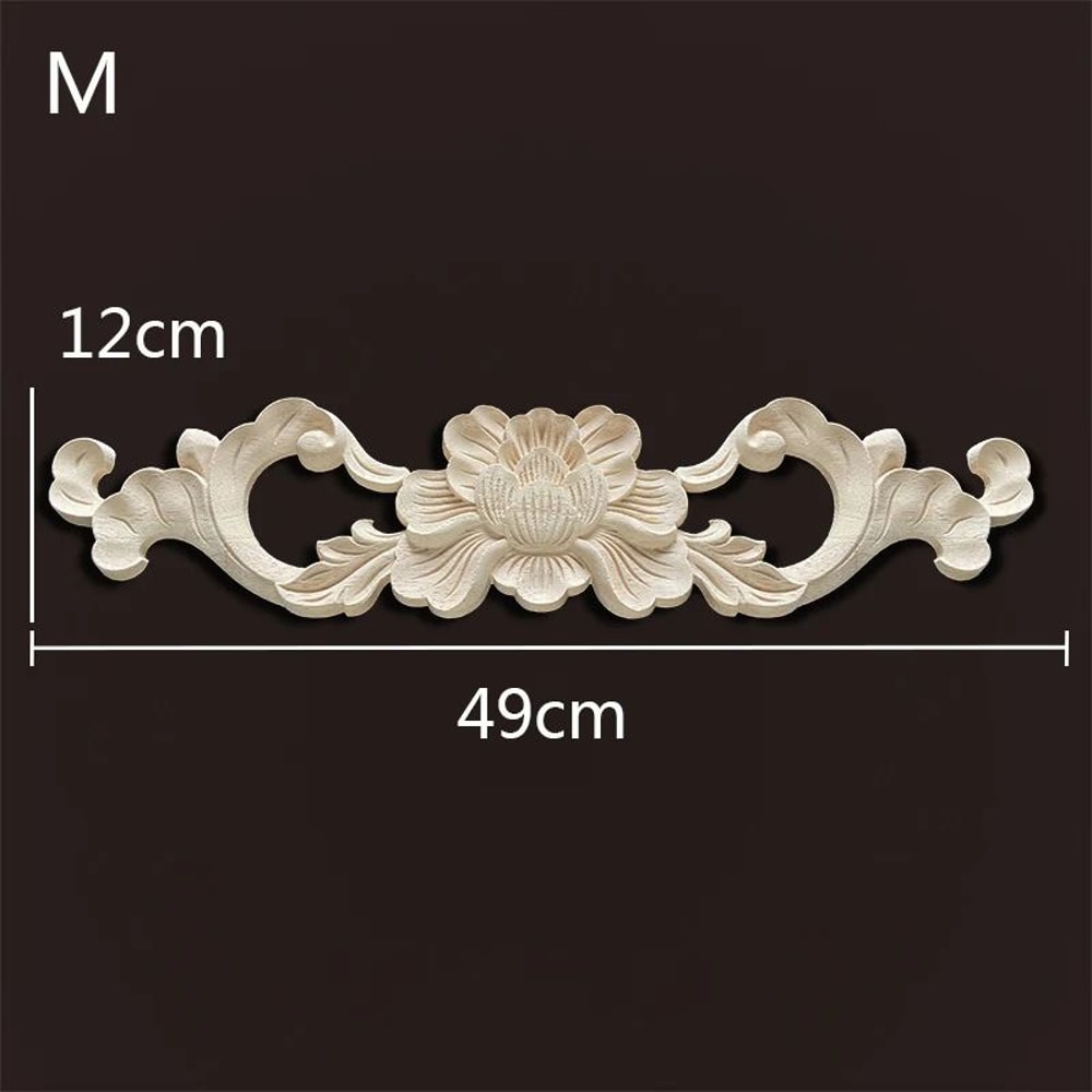 Premium Vintage Wood Appliques Decorative Furniture Onlays Floral Carved Accent Set 25