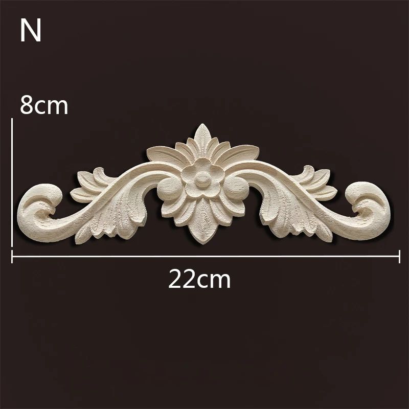Premium Vintage Wood Appliques Decorative Furniture Onlays Floral Carved Accent Set 26