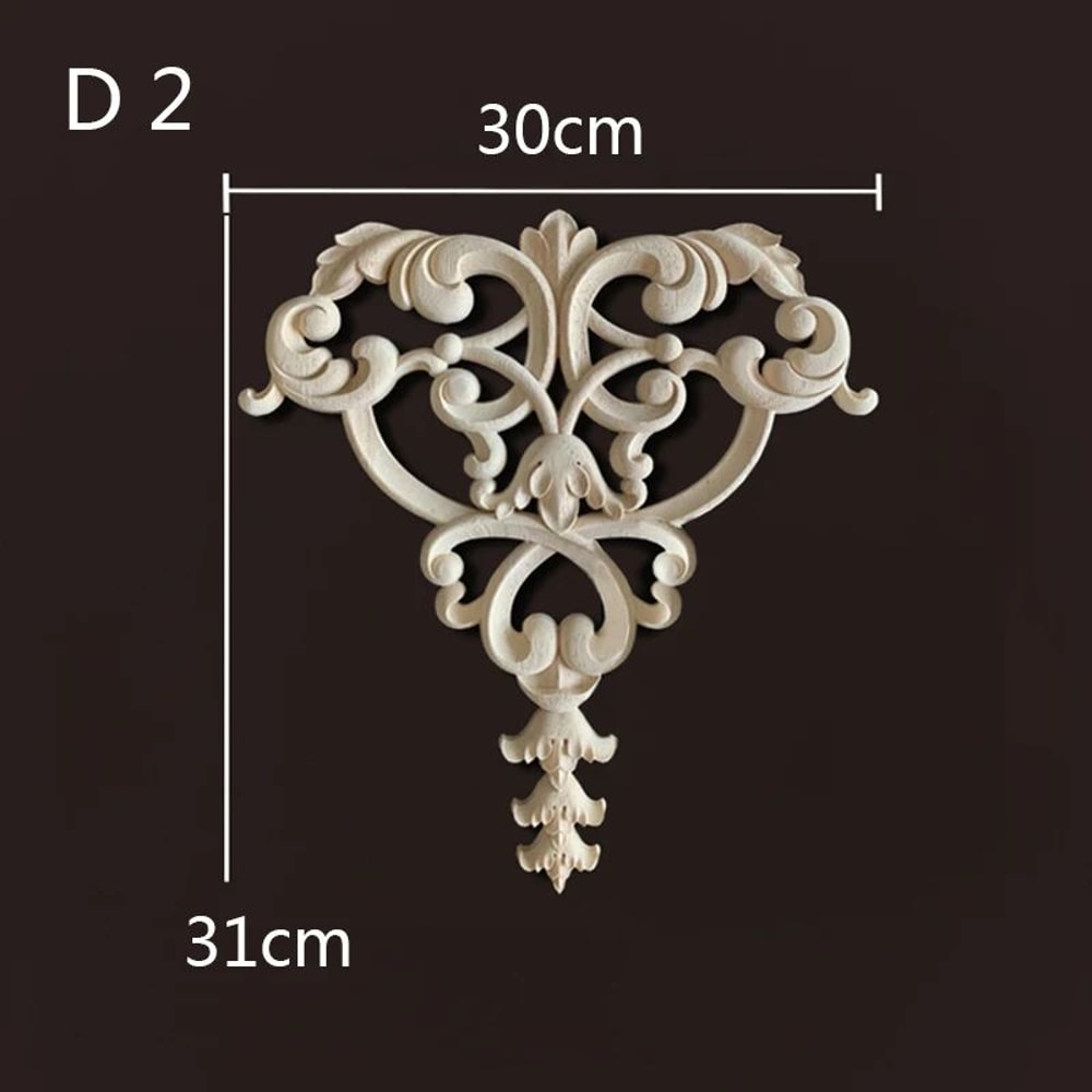 Premium Vintage Wood Corner Appliques Decorative Furniture Onlays Floral Accent Set 22