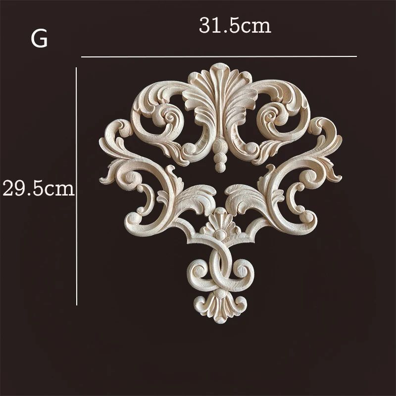 Premium Vintage Wood Corner Appliques Decorative Furniture Onlays Floral Accent Set 26