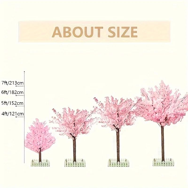 Premium Artificial Cherry Blossom Tree Pink Faux Sakura Indoor Outdoor Decor 3