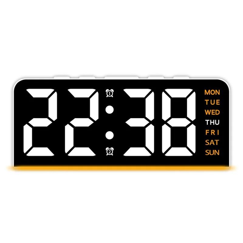 Modern LED Digital Alarm Clock With Temperature Display And Night Light 8