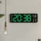 Large LED Digital Wall Clock With Temperature Humidity Display And Adjustable Brightness 0