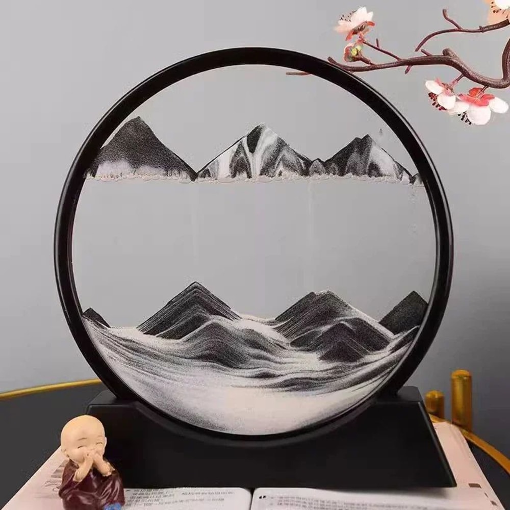 3D Moving Sand Art Frame Relaxing Flowing Sandscape Decor For Home And Office 6