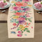 Floral Linen Table Runner With Butterfly Design For Elegant Dining Decor 0