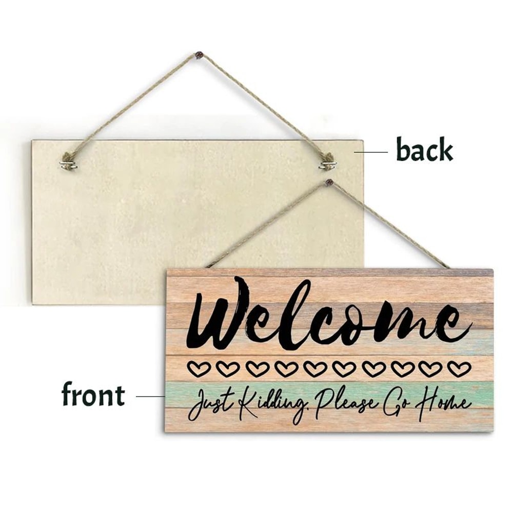 Rustic Wooden Welcome Sign Wall Hanging Decor For Cozy Home Entryways 6