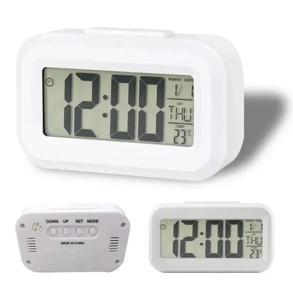 Smart LED Digital Alarm Clock With Calendar And Temperature Display 3