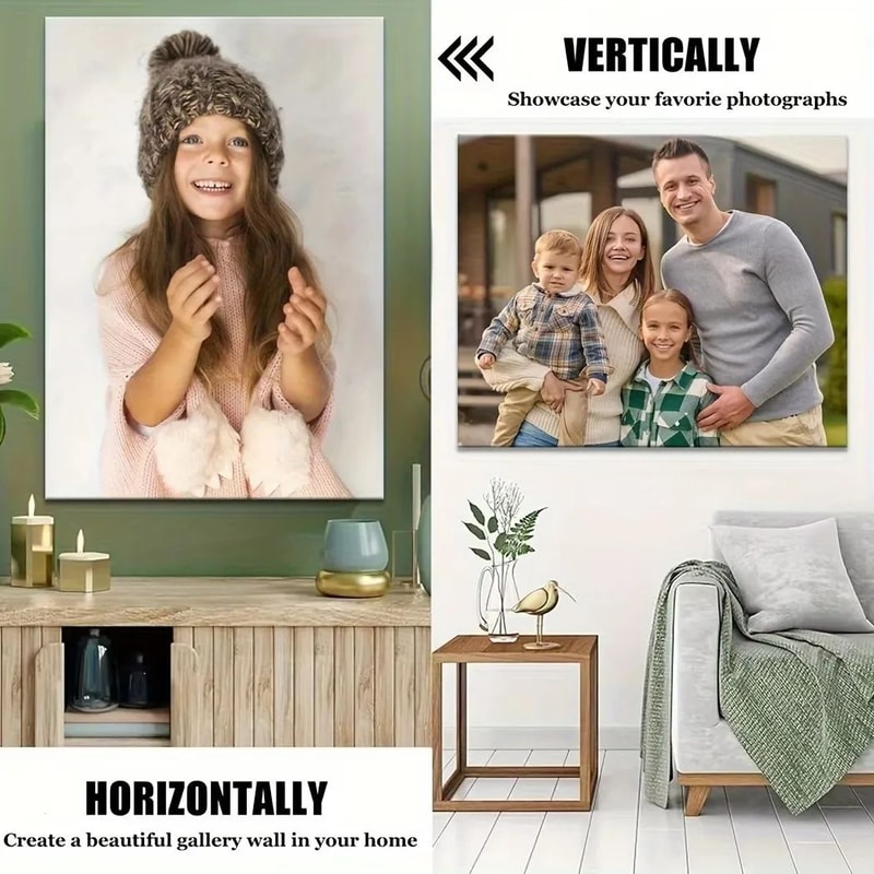 Personalized Canvas Wall Art Custom Photo Poster Print For Home Decor 3