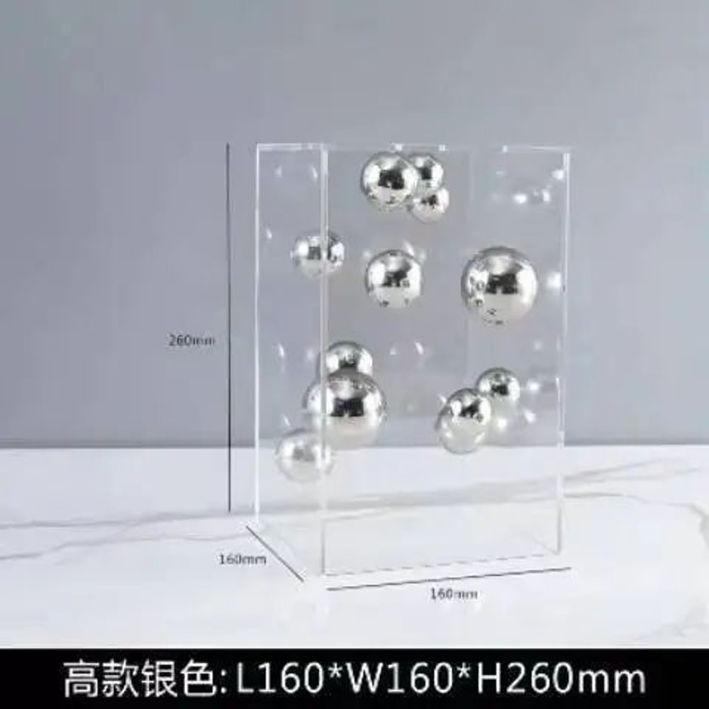 Modern Acrylic Display Box Decorative Cube For Home And Shelf Styling 12