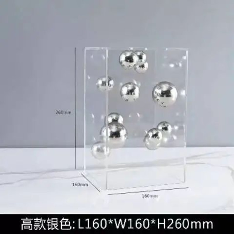 Modern Acrylic Display Box Decorative Cube For Home And Shelf Styling 12