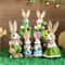 Cute Easter Bunny Decoration Rustic Rabbit Figure For Home Decor 3