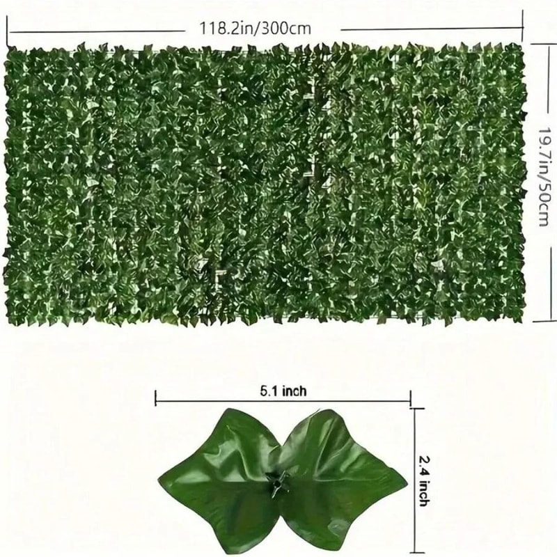 Artificial Ivy Privacy Fence Green Wall Screen For Balcony Garden And Outdoor Decor 5