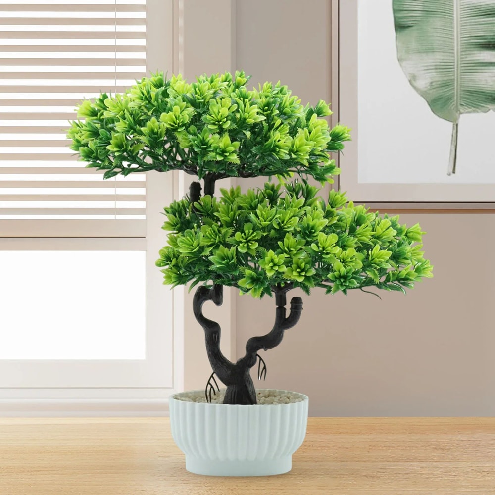 Artificial Bonsai Tree Japanese Style Mini Plant For Desk And Home Decor 2