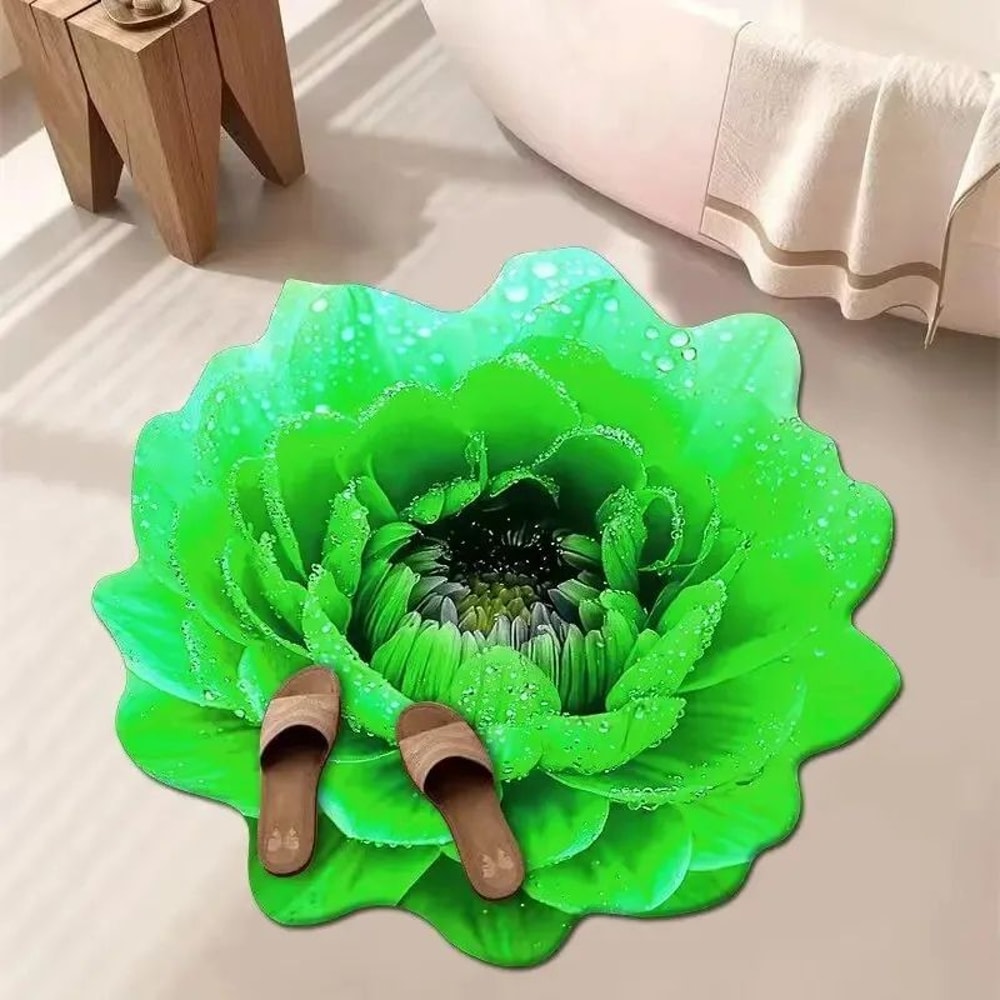 Floral Area Rug Soft Absorbent Carpet For Living Room Bedroom And Bathroom 6